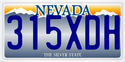 NV license plate 315XDH