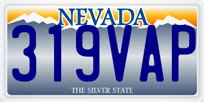 NV license plate 319VAP