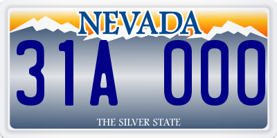 NV license plate 31A000