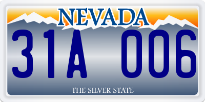 NV license plate 31A006