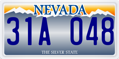 NV license plate 31A048