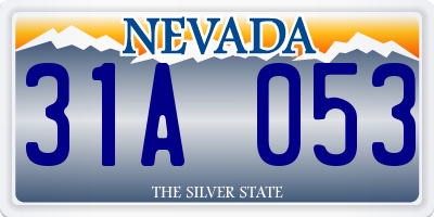 NV license plate 31A053