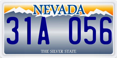 NV license plate 31A056
