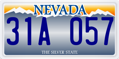 NV license plate 31A057