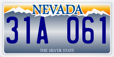 NV license plate 31A061