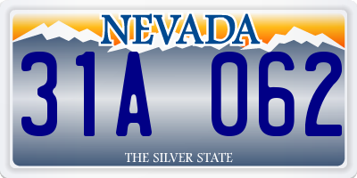 NV license plate 31A062
