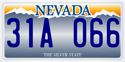 NV license plate 31A066