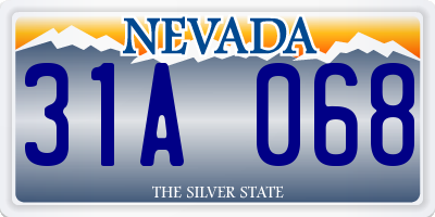 NV license plate 31A068