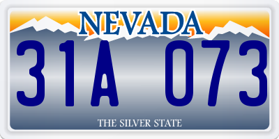 NV license plate 31A073