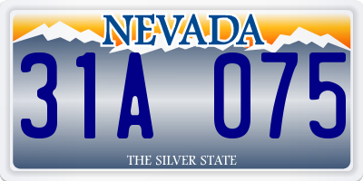 NV license plate 31A075