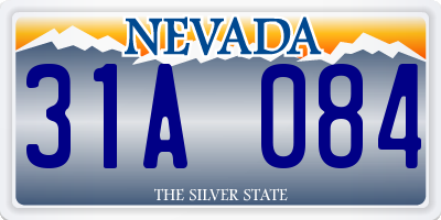 NV license plate 31A084