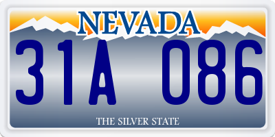 NV license plate 31A086