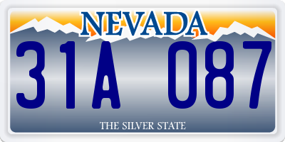 NV license plate 31A087