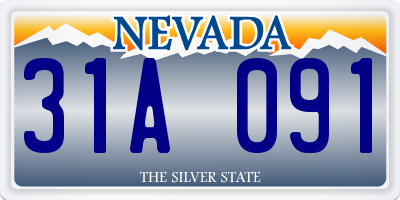 NV license plate 31A091
