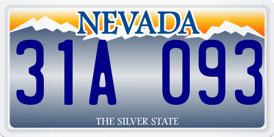 NV license plate 31A093