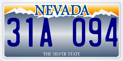 NV license plate 31A094