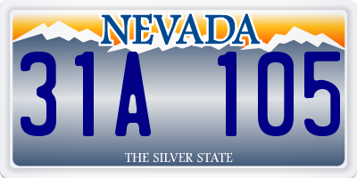 NV license plate 31A105