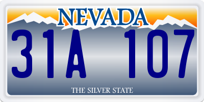 NV license plate 31A107