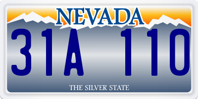 NV license plate 31A110