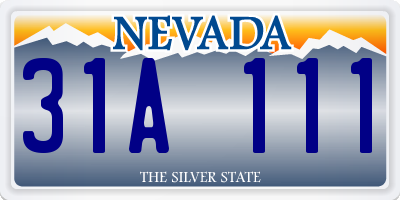 NV license plate 31A111