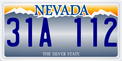 NV license plate 31A112