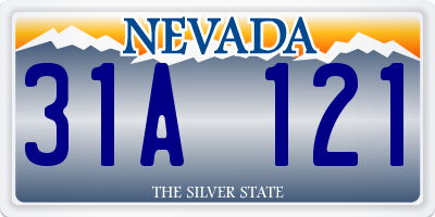 NV license plate 31A121