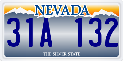 NV license plate 31A132