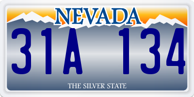 NV license plate 31A134