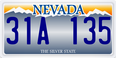 NV license plate 31A135