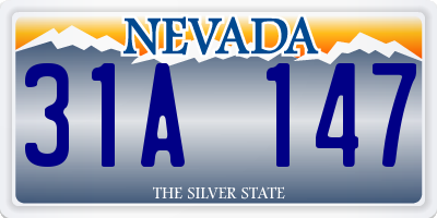 NV license plate 31A147