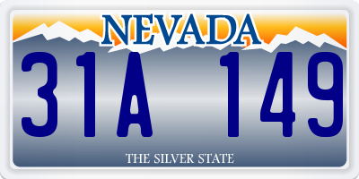 NV license plate 31A149