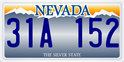 NV license plate 31A152