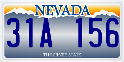 NV license plate 31A156