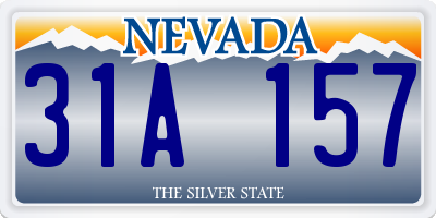 NV license plate 31A157