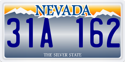 NV license plate 31A162