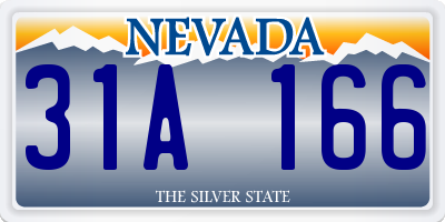 NV license plate 31A166