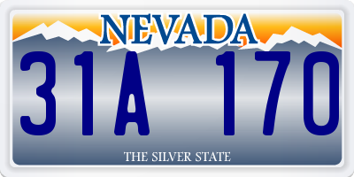 NV license plate 31A170