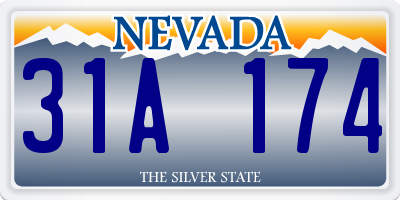NV license plate 31A174