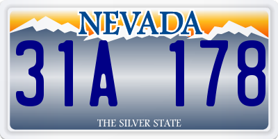 NV license plate 31A178