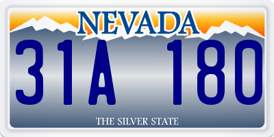 NV license plate 31A180