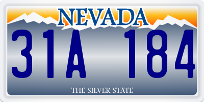 NV license plate 31A184