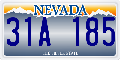 NV license plate 31A185