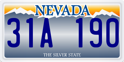 NV license plate 31A190