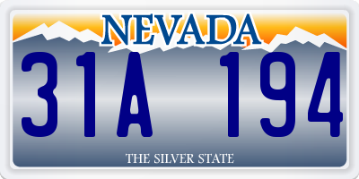 NV license plate 31A194