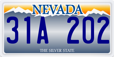 NV license plate 31A202