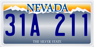 NV license plate 31A211