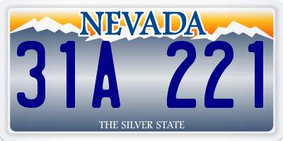 NV license plate 31A221