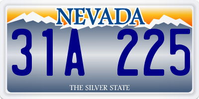 NV license plate 31A225