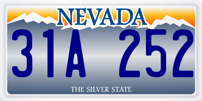 NV license plate 31A252