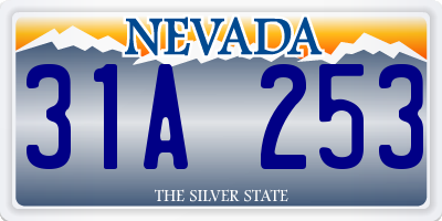 NV license plate 31A253